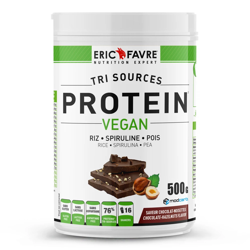 Protéines Vegan Eric Favre 500g Chocolate Noisette