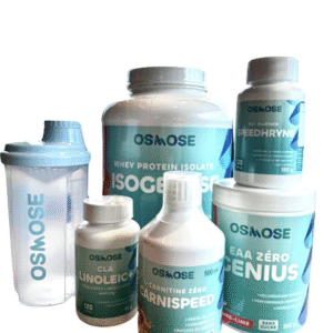 Pack Sèche OSMOSE : ISOLATE 2kg + EAA ZERO GENIUS + Brûleur SPEEDHRYNE + L-CARNITINE CARNISPEED + CLA +SHAKER Offert - 189,90€ au lieu de 214.80€ !