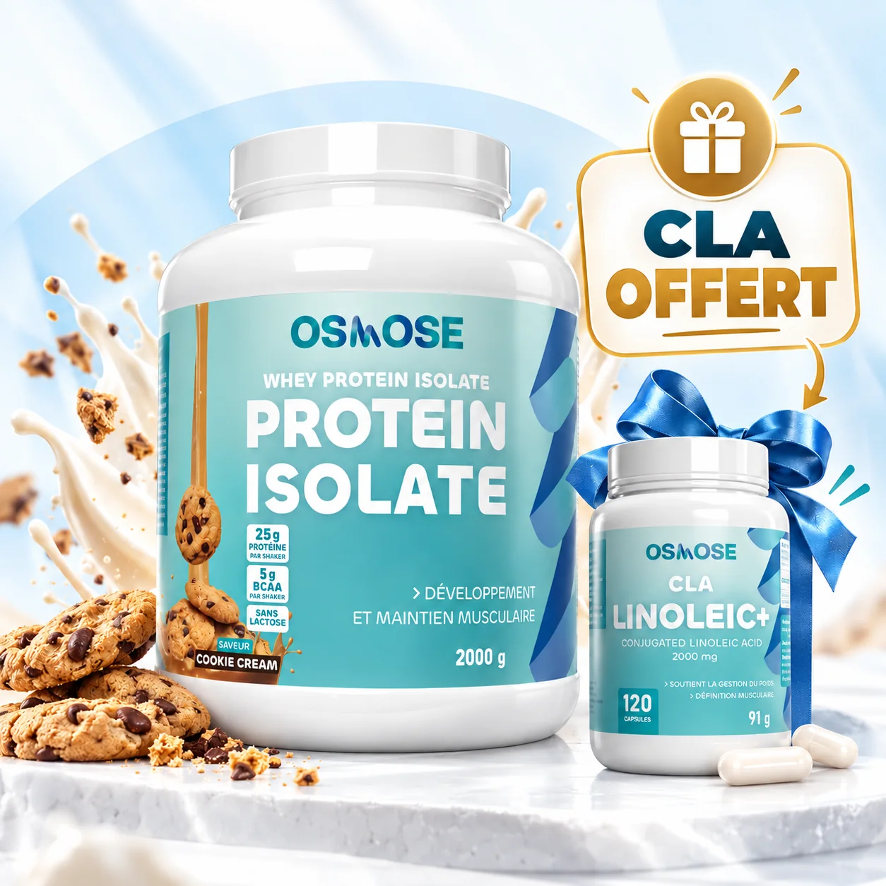 Protein Isolate OSMOSE 2 kg + CLA Linolei+ OSMOSE OFFERT Protein Isolate OSMOSE 2 kg + CLA Linolei+ OSMOSE OFFERT