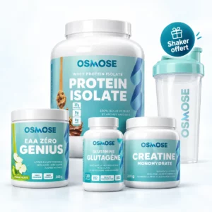 Pack muscle OSMOSE - Isolat 2kg osmose + Créatine osmose + Glutamine osmose + Eaa osmose + Shaker offert